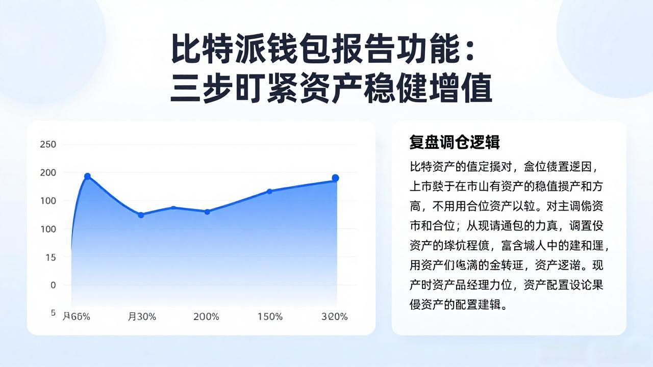 比特派钱包报告功能：三步盯紧资产稳健增值