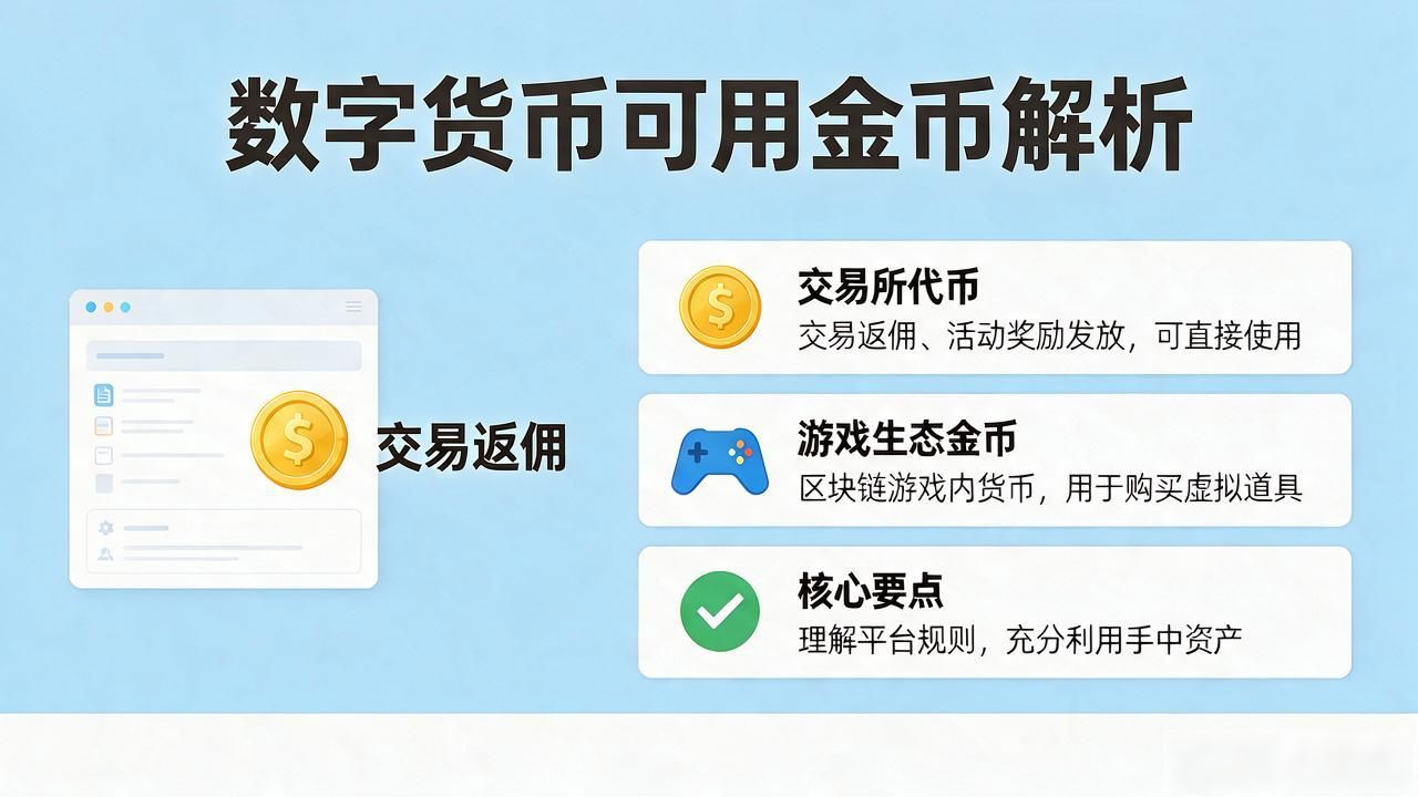 数字货币里的"可用金币"是什么意思？一文教你理解和使用