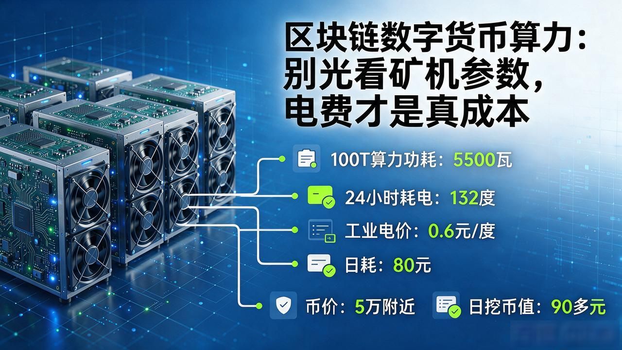 区块链数字货币算力：别光看矿机参数，电费才是真成本