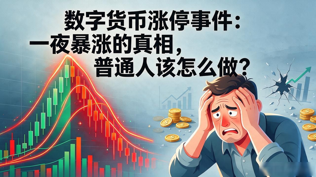 数字货币涨停事件：一夜暴涨的真相，普通人该怎么做