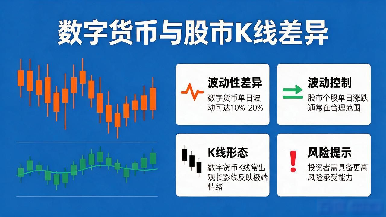 数字货币K线和股市K线有何不同？一文讲清