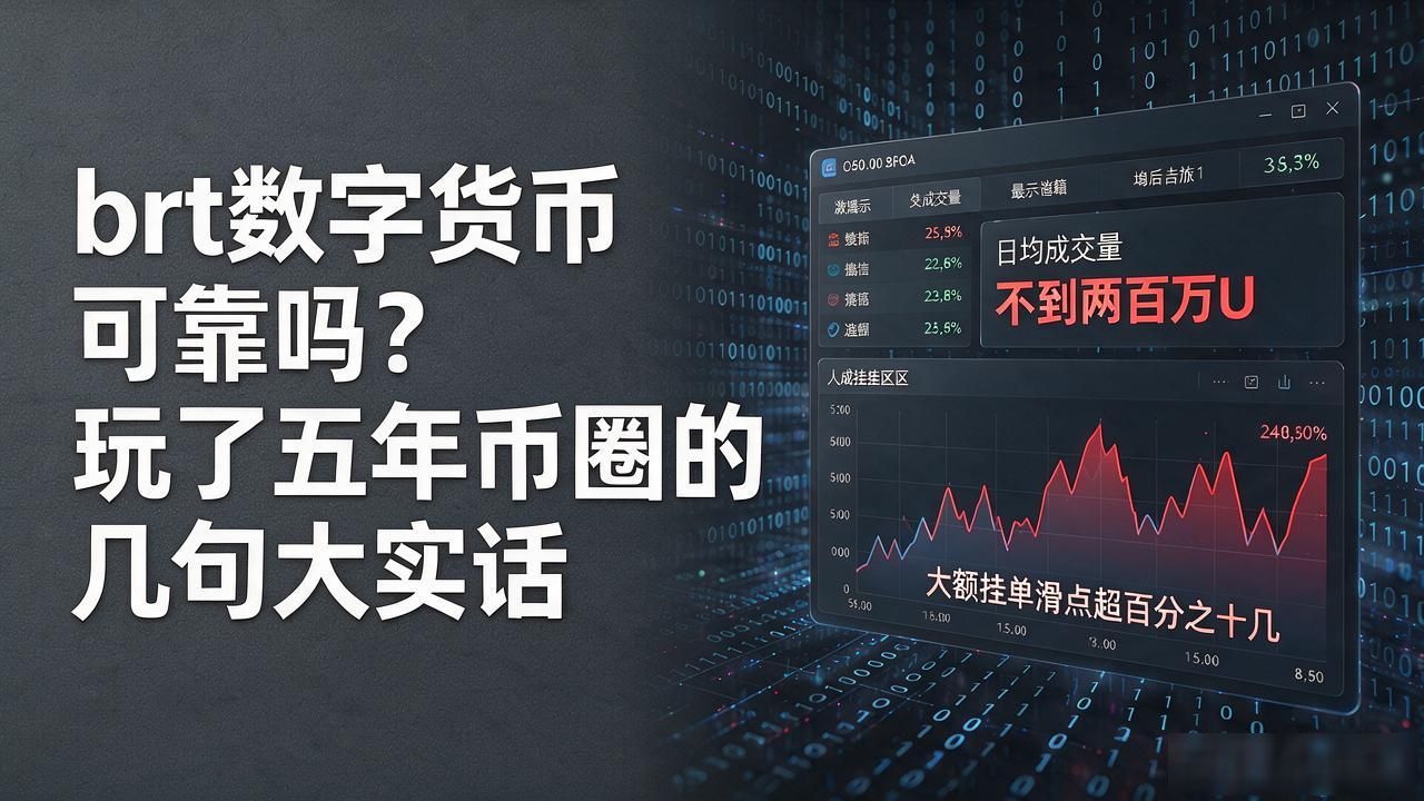 brt数字货币可靠吗？玩了五年币圈的几句大实话