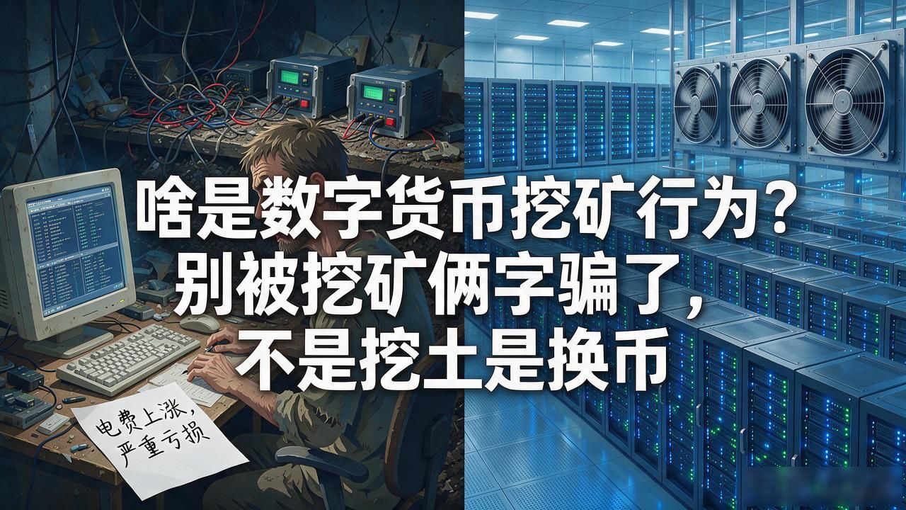 啥是数字货币挖矿行为？别被"挖矿"俩字骗了，不是挖土是换币