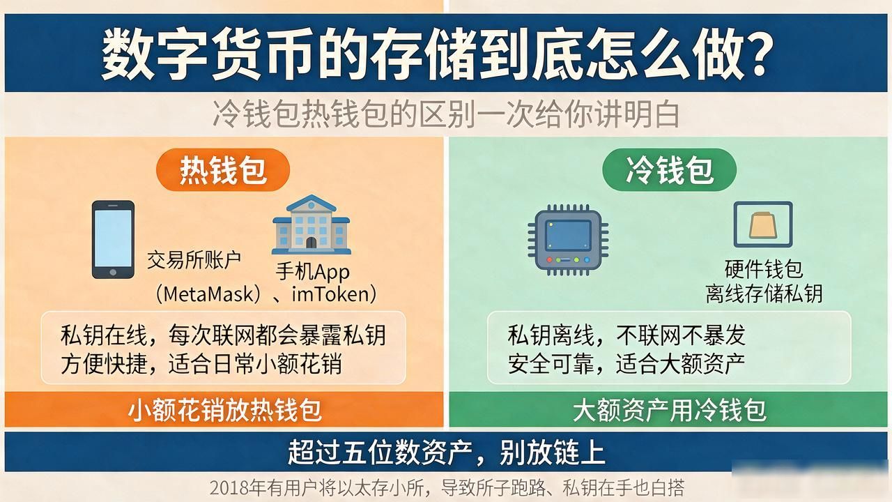 数字货币的存储到底怎么做？冷钱包热钱包的区别一次给你讲明白