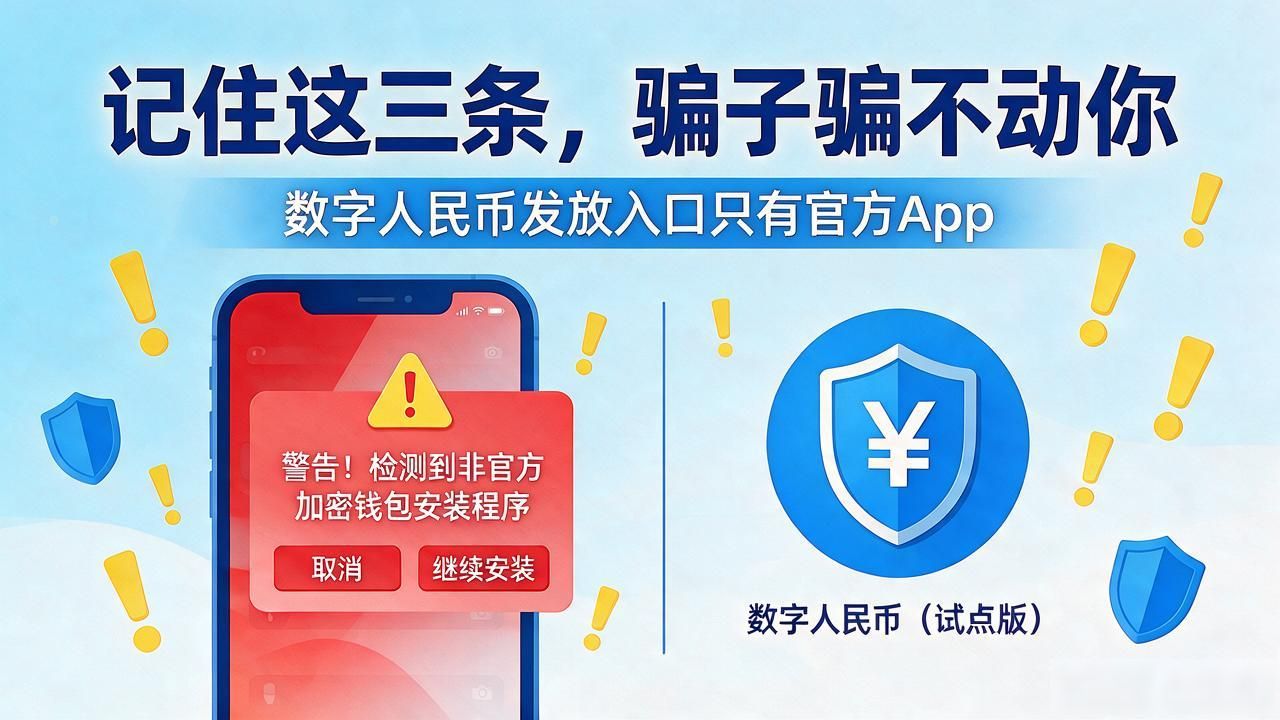 央行数字货币防骗：记住这三条，骗子骗不动你