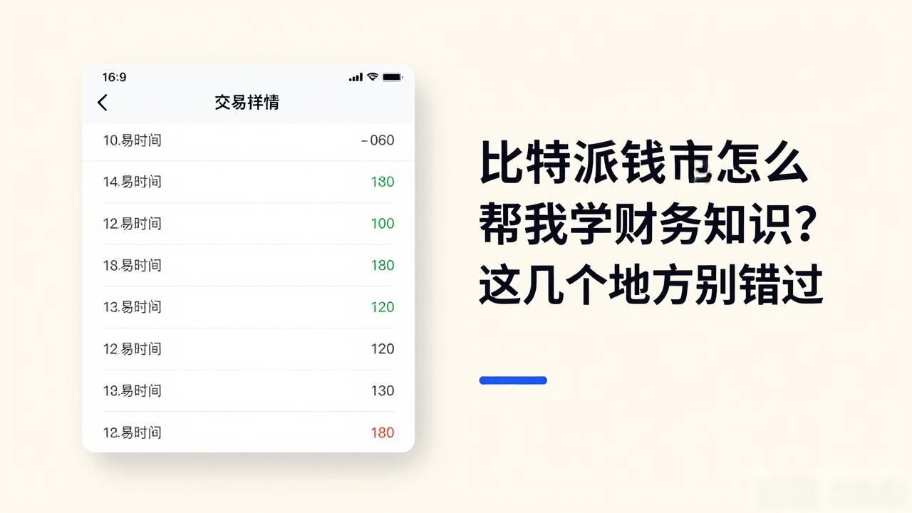 比特派钱包怎么帮我学财务知识？这几个地方别错过