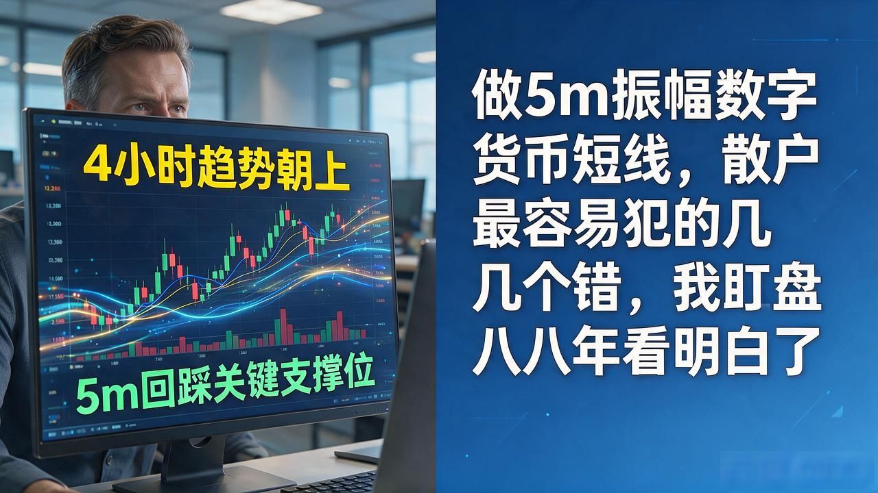 做5m振幅数字货币短线，散户最容易犯的几个错，我盯盘八年看明白了