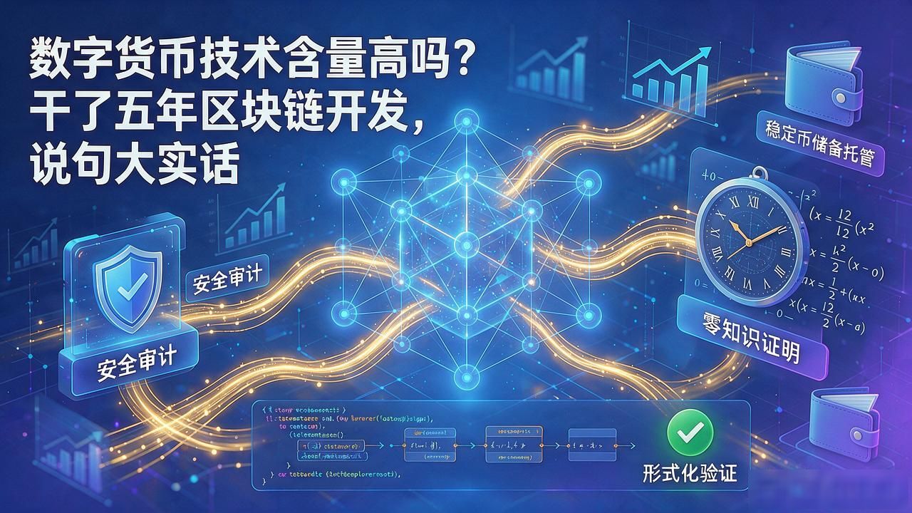 数字货币技术含量高吗？干了五年区块链开发，说句大实话