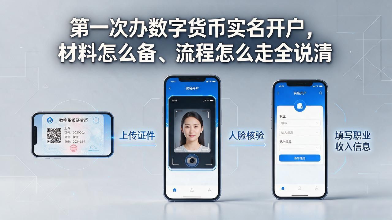 第一次办数字货币实名开户，材料怎么备、流程怎么走全说清
