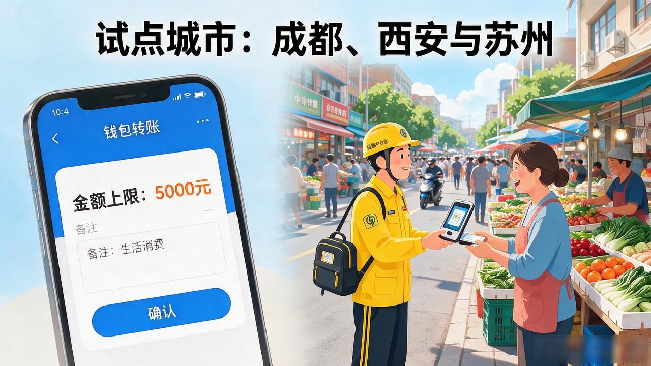 刷到几张中国数字货币内测图片，钱包界面和线下场景都拍出来了