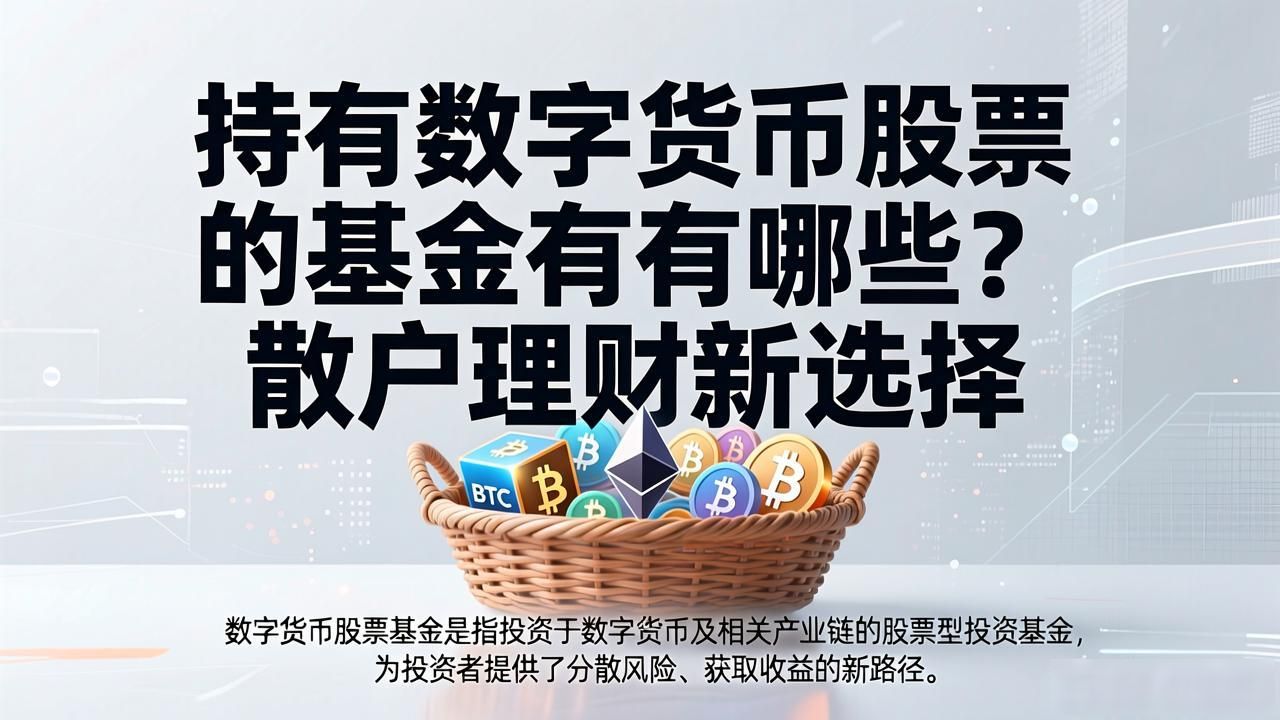 持有数字货币股票的基金有哪些？散户理财新选择