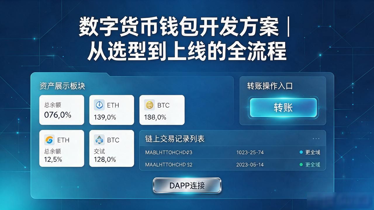 数字货币钱包开发方案｜从选型到上线的全流程