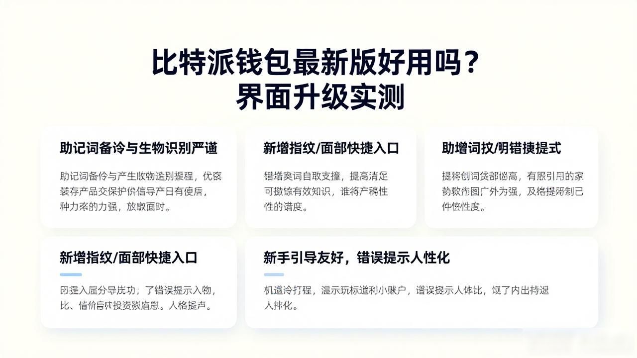 比特派钱包最新版好用吗？界面升级实测
