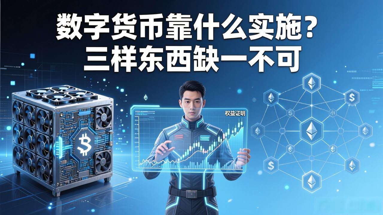 数字货币靠什么实施？三样东西缺一不可