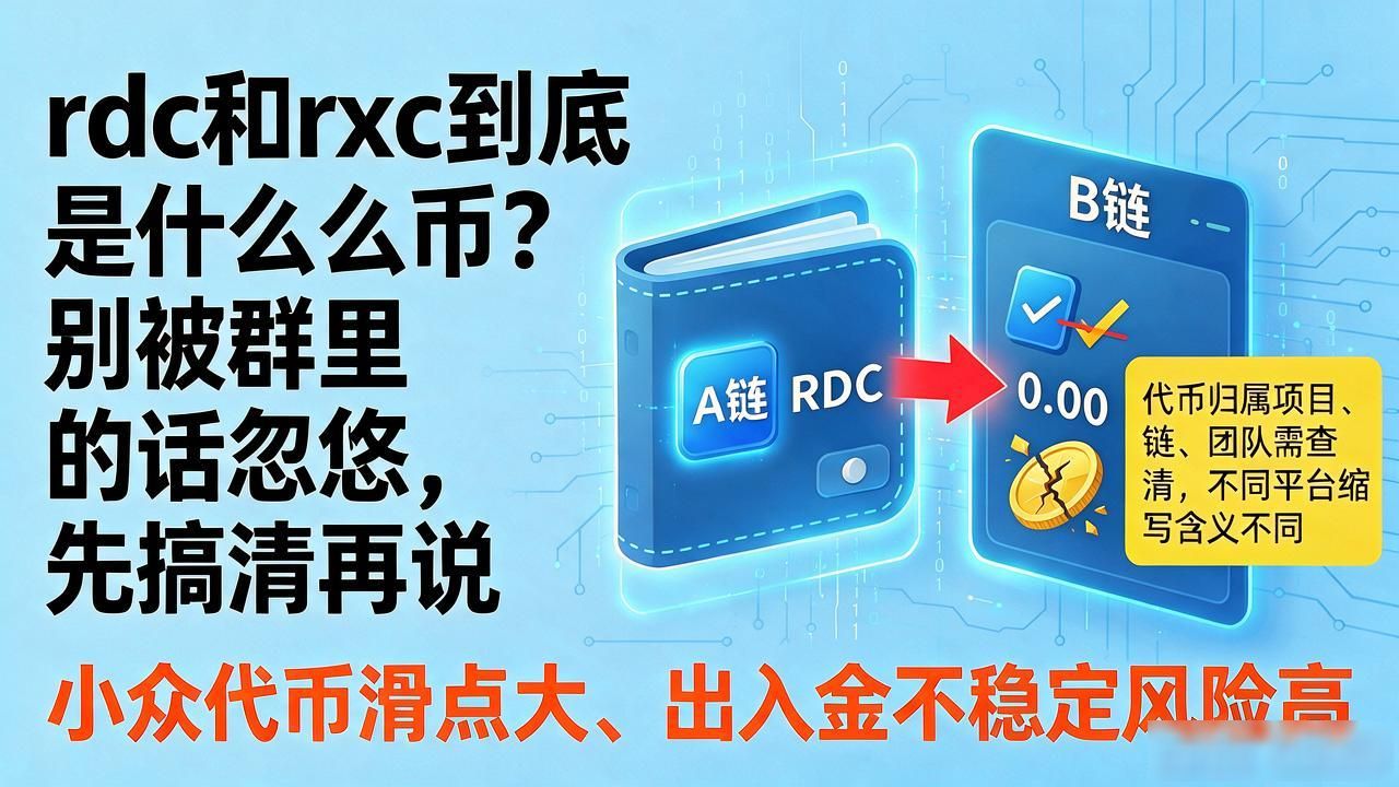 rdc和rxc到底是什么币？别被群里的话忽悠，先搞清再说