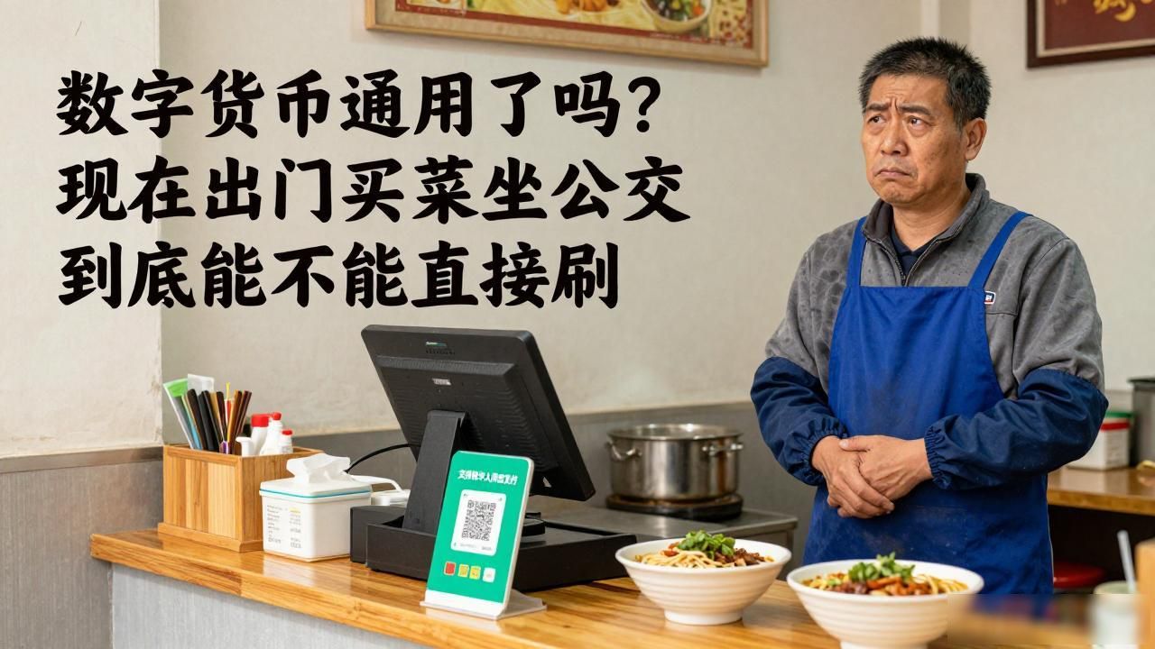 数字货币通用了吗？现在出门买菜坐公交到底能不能直接刷