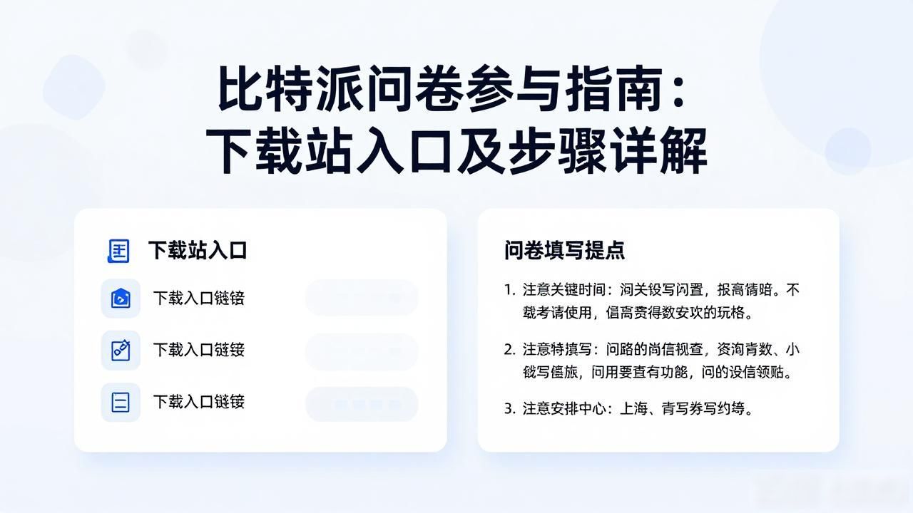 比特派问卷参与指南：下载站入口及步骤详解