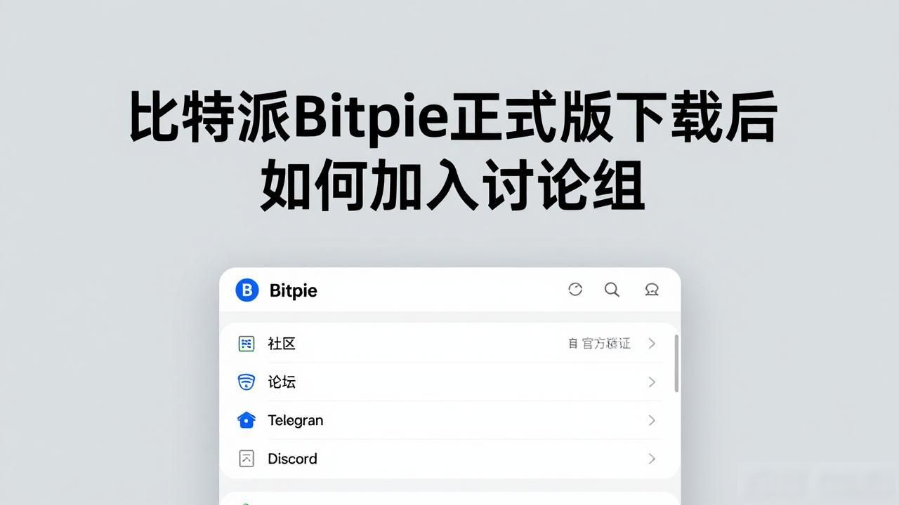 比特派Bitpie正式版下载后如何加入讨论组