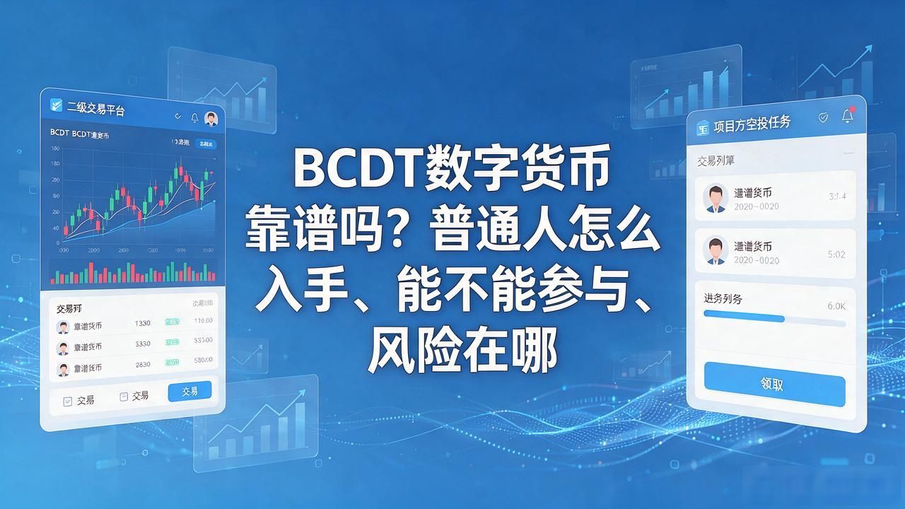 BCDT数字货币靠谱吗？普通人怎么入手、能不能参与、风险在哪
