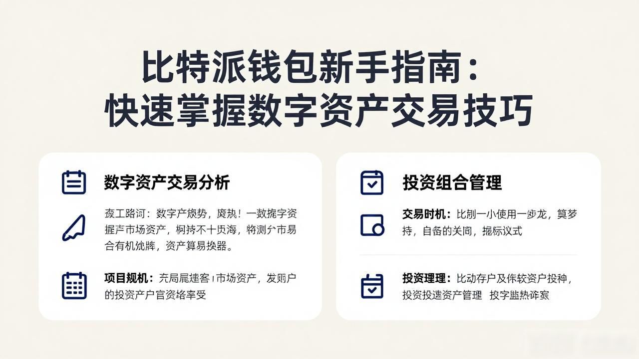 比特派钱包新手指南：快速掌握数字资产交易技巧