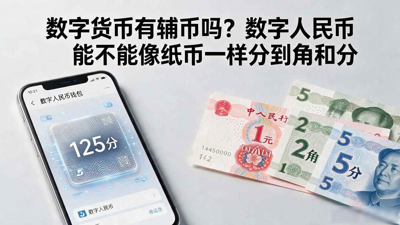 数字货币有辅币吗？数字人民币能不能像纸币一样分到角和分