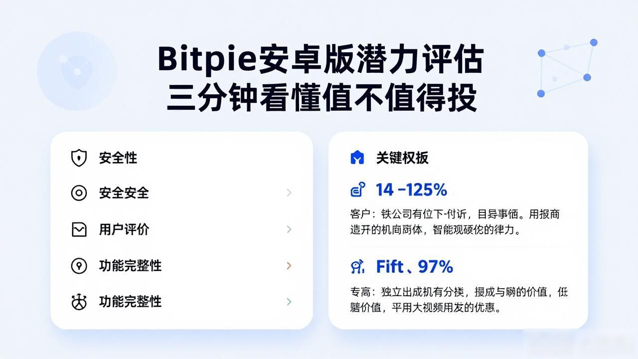 Bitpie安卓版潜力评估 三分钟看懂值不值得投