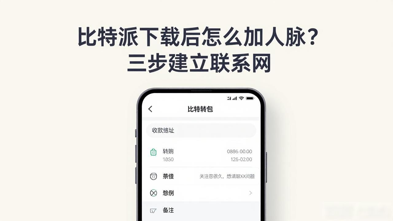 比特派下载后怎么加人脉？三步建立联系网