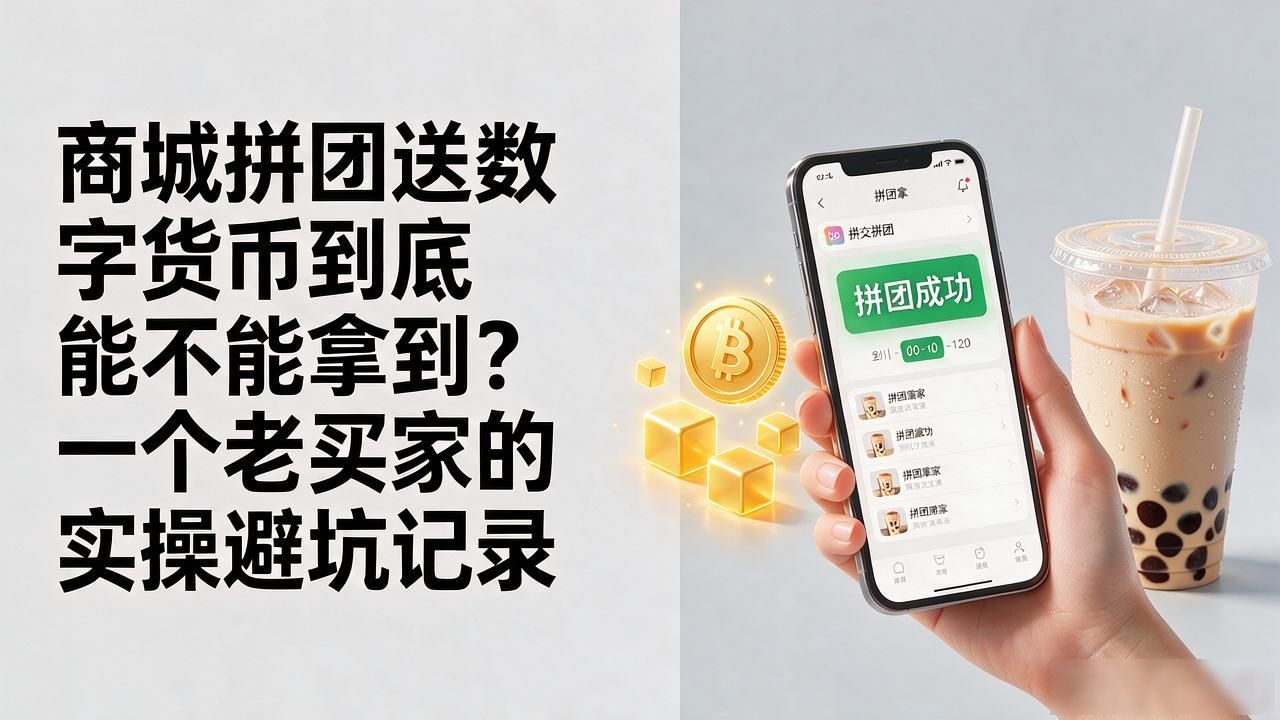 商城拼团送数字货币到底能不能拿到？一个老买家的实操避坑记录