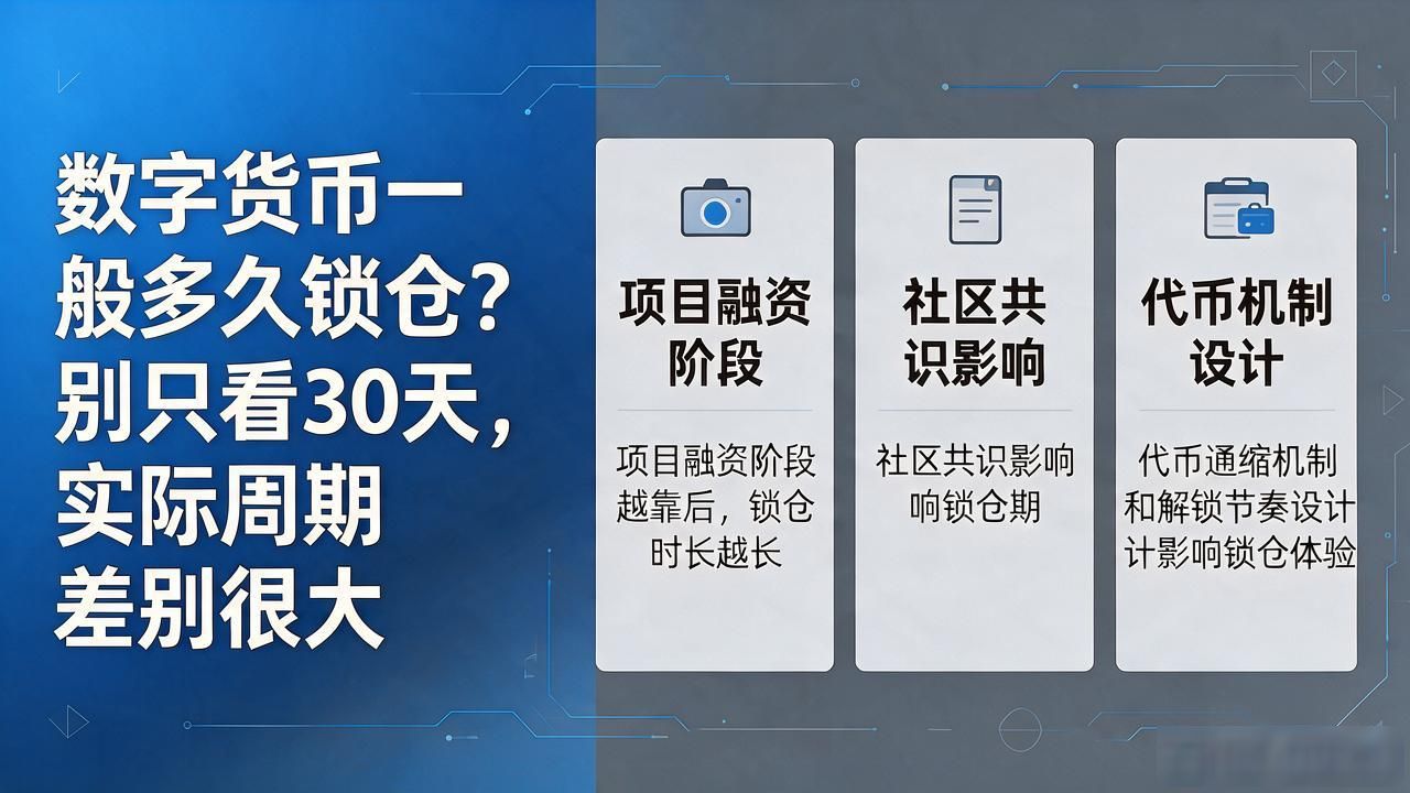 数字货币一般多久锁仓？别只看30天，实际周期差别很大