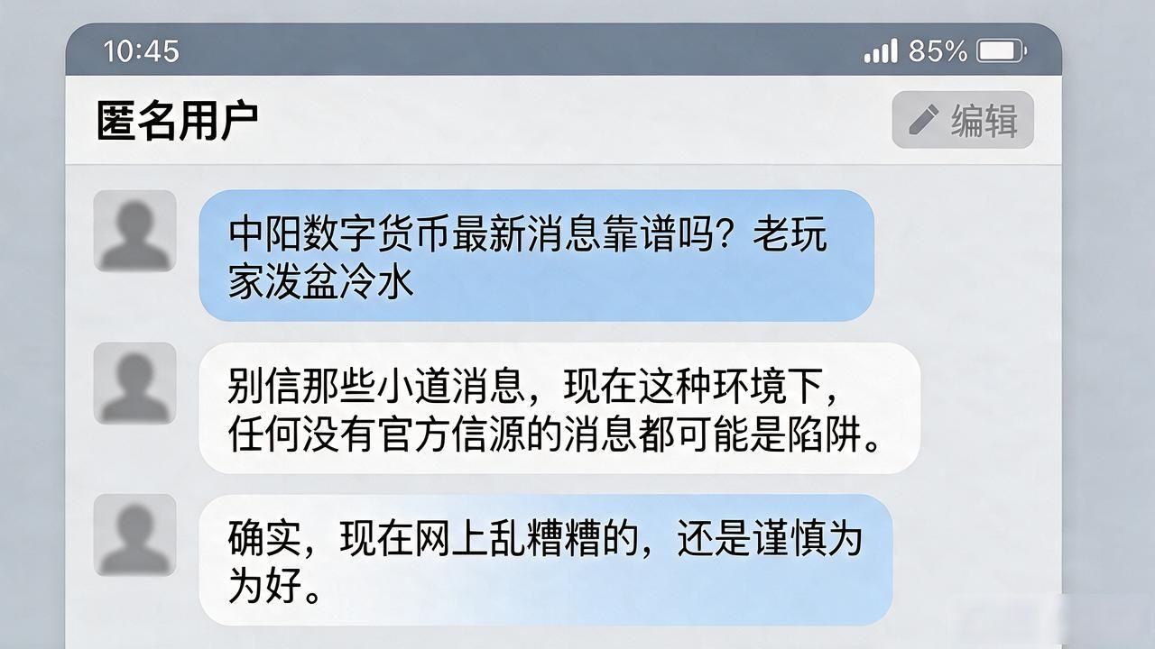 中阳数字货币最新消息靠谱吗？老玩家泼盆冷水