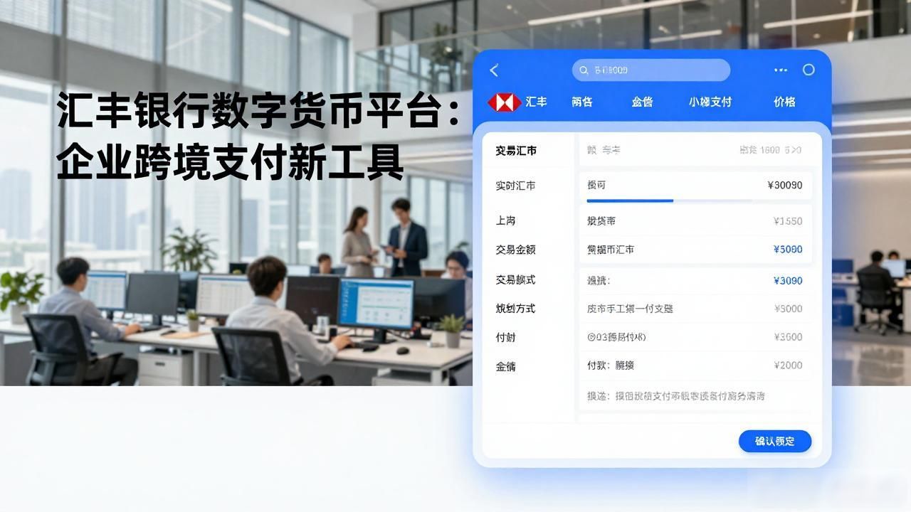 汇丰银行数字货币平台：企业跨境支付新工具